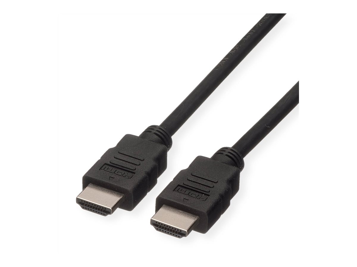 ROLINE Green - Hohe Geschwindigkeit - HDMI-Kabel mit Ethernet - HDMI männlich zu HDMI männlich - 1 m - abgeschirmt - Schwarz - 4K30Hz (3840 x 2160)
