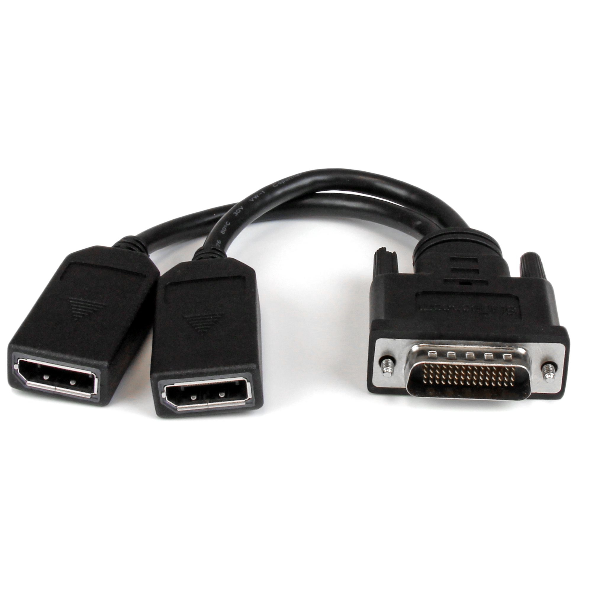 StarTech.com DMS-59 to DisplayPort - 8in - DMS 59 to 2x DP - Y Cable - DMS-59 Adapter - DisplayPort Splitter Cable, Ansicht 2