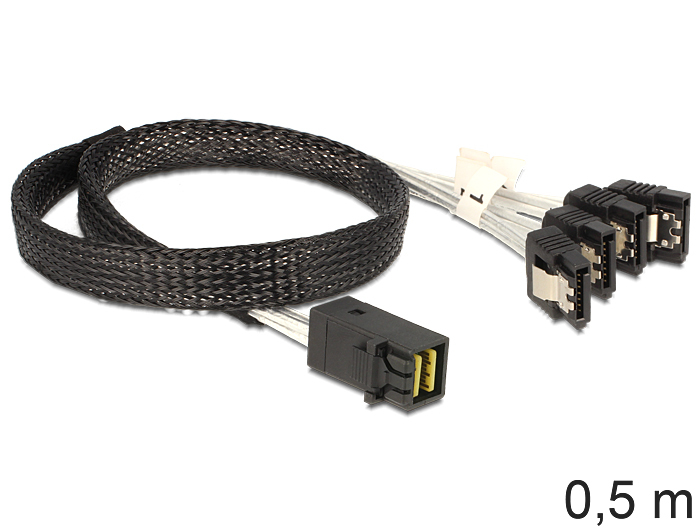 Delock SATA- / SAS-Kabel - SAS 6Gbit/s - 4-Lane - 4x Mini SAS HD (SFF-8643), Ansicht 2
