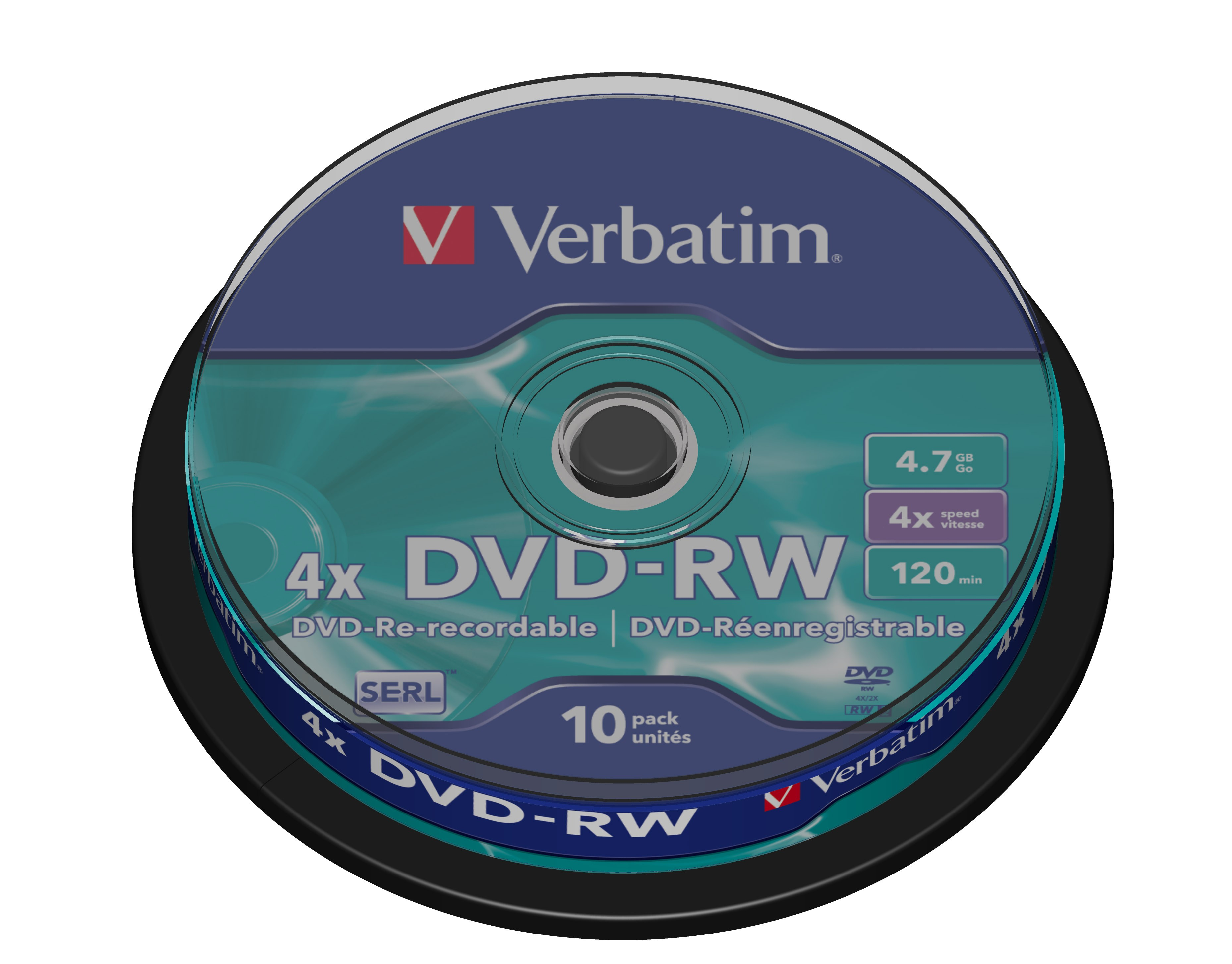 Verbatim DataLifePlus - 10 x DVD-RW - 4.7 GB 4x, Ansicht 4