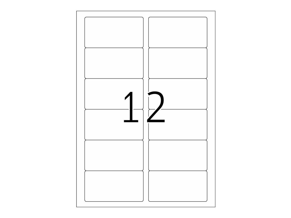 HERMA Special - Papier - matt - selbstklebend entfernbarer Klebstoff - weiß - 88.9 x 46.6 mm 1200 Etikett(en) (100 Bogen x 12)