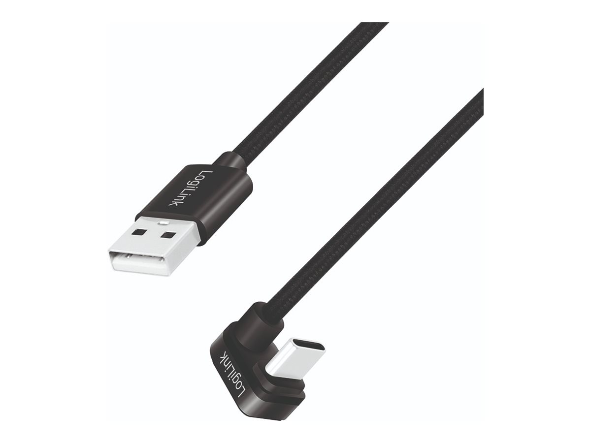 LogiLink USB-Kabel - USB-C (M) gewinkelt zu USB (M)