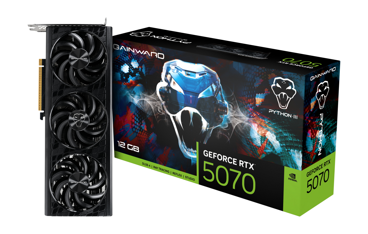 Gainward GWD RTX 5070 Python III 12GB GDDR7, Ansicht 4
