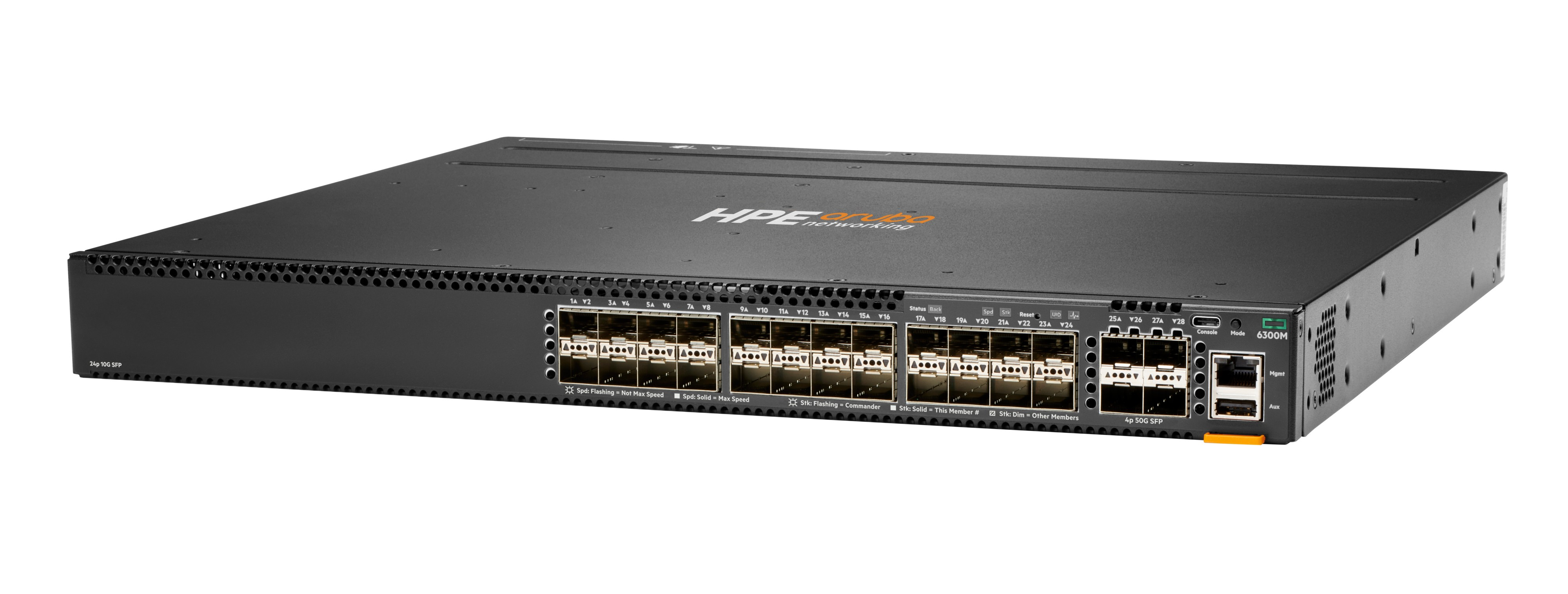 HPE Aruba 6300M - Switch - L3 - managed - 24 x 1 Gigabit / 10 Gigabit SFP+ + 4 x 1 Gigabit / 10 Gigabit / 25 Gigabit, Ansicht 4