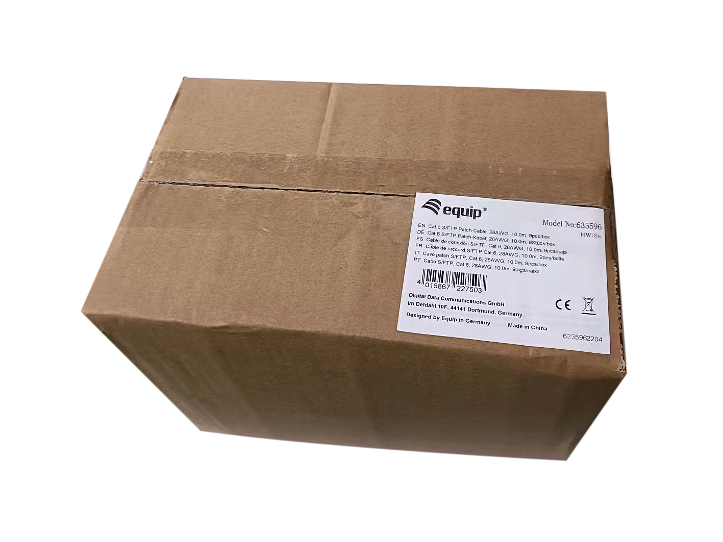 Equip Patch-Kabel - RJ-45 (M) zu RJ-45 (M) - Cat 6 10 m schwarz, Ansicht 3