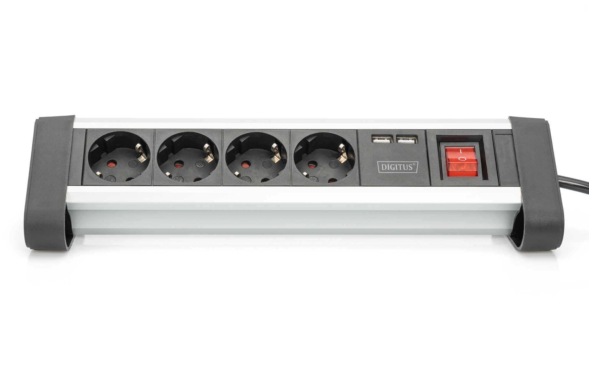 DIGITUS 4-fach Office-Steckdosenleiste mit 2x USB-Anschlüssen, Ansicht 4