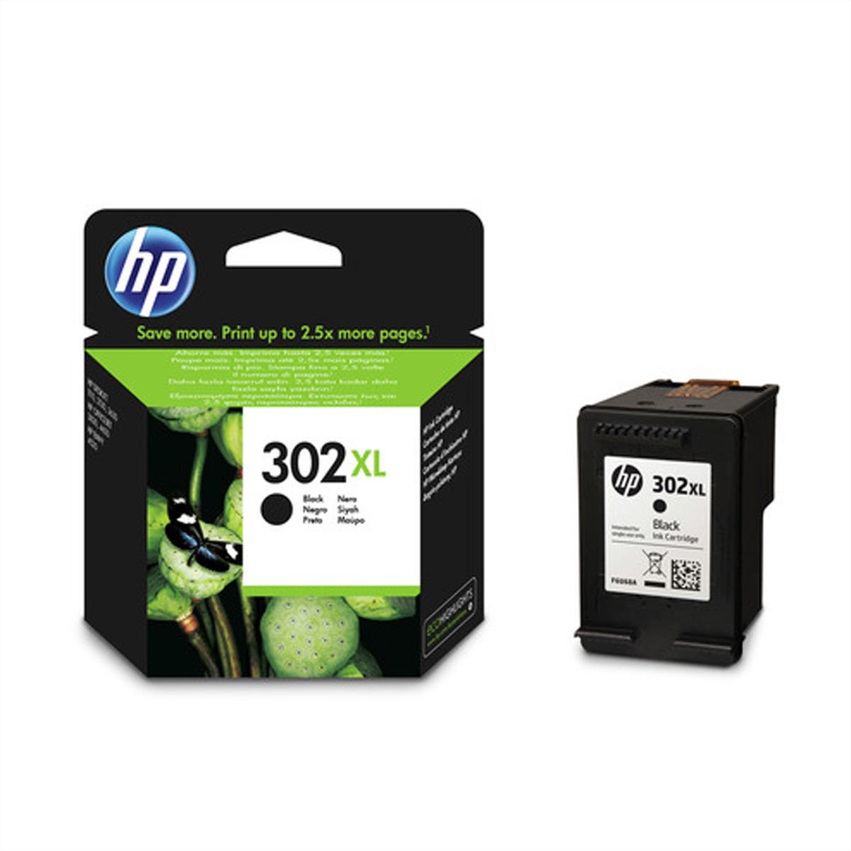 HP Tinte F6U68AE 302XL XL Schwarz - Original - Tintenpatrone