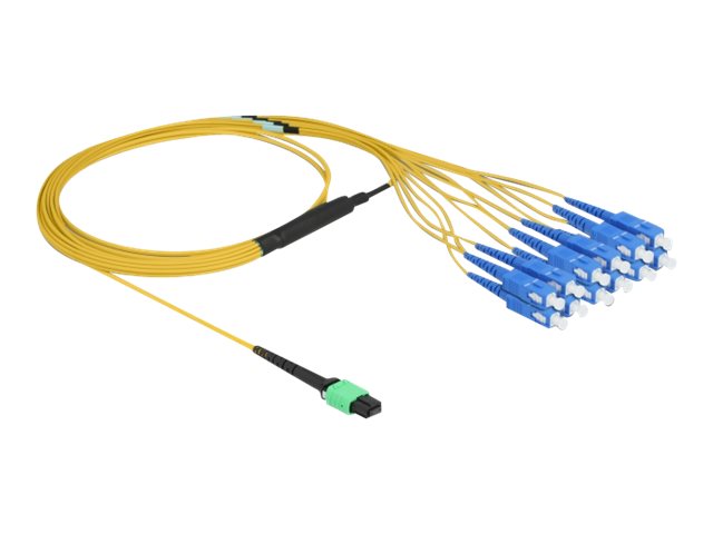 Delock LWL Kabel MPO Buchse zu 12 x SC Simplex Stecker, Singlemode, 9/125 µm, 2 m