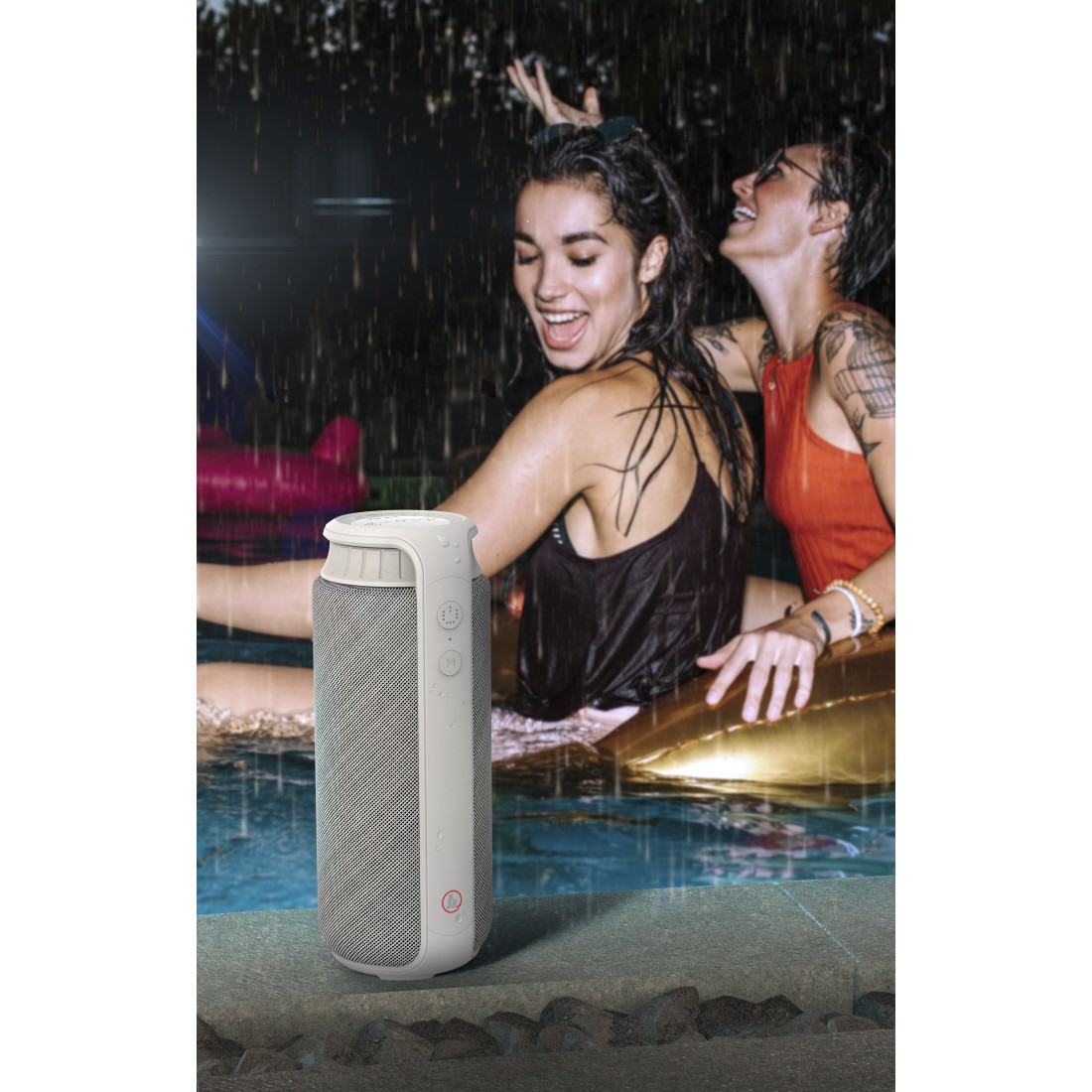 Hama Bluetooth®-Lautsprecher Pipe 2.0, spritzwassergeschützt, 24 W, Weiß