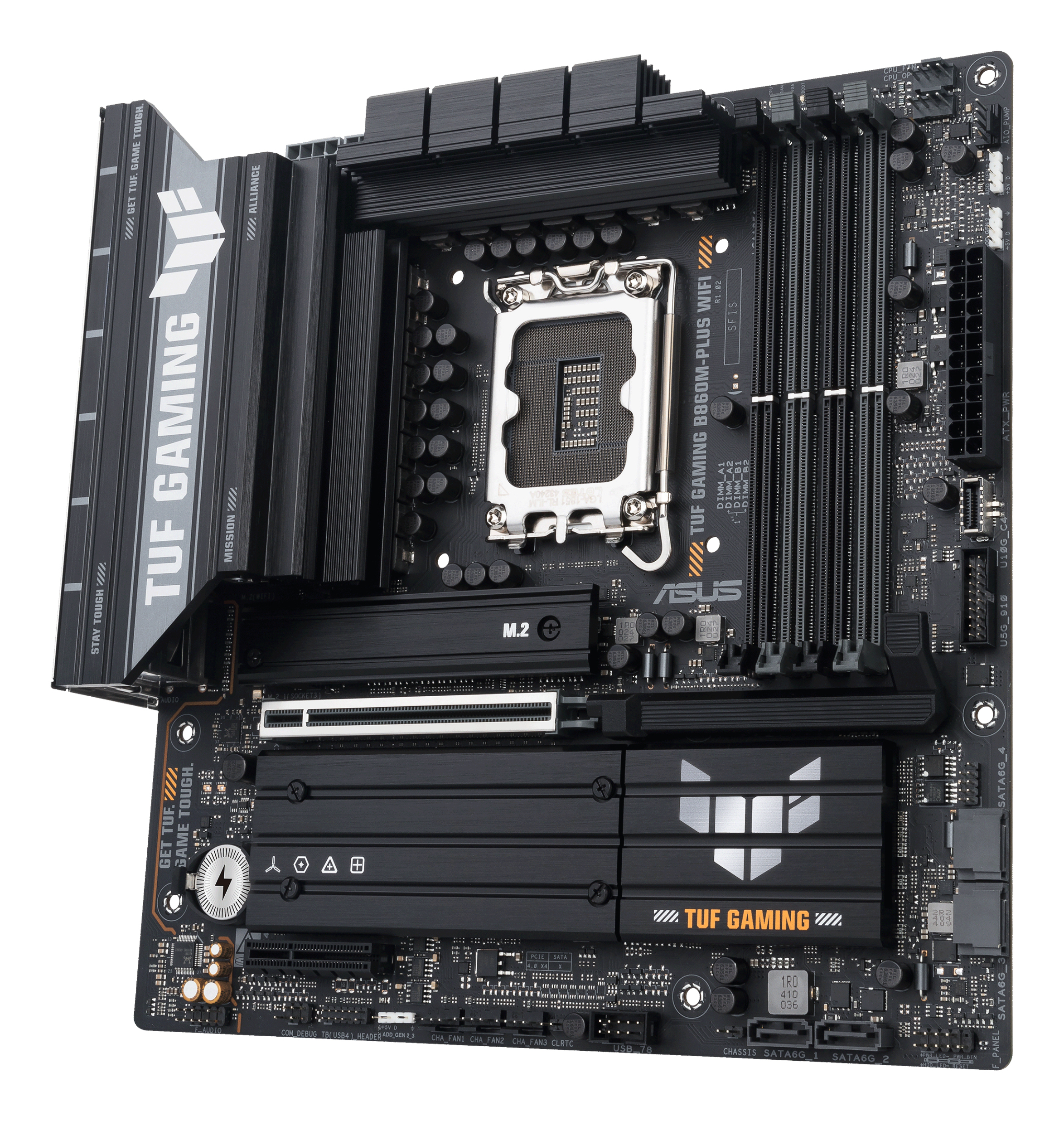 ASUS TUF GAMING B860M-PLUS WIFI - Motherboard - micro ATX - LGA1851-Sockel - B860 - Onboard-Grafik (CPU erforderlich), Ansicht 2