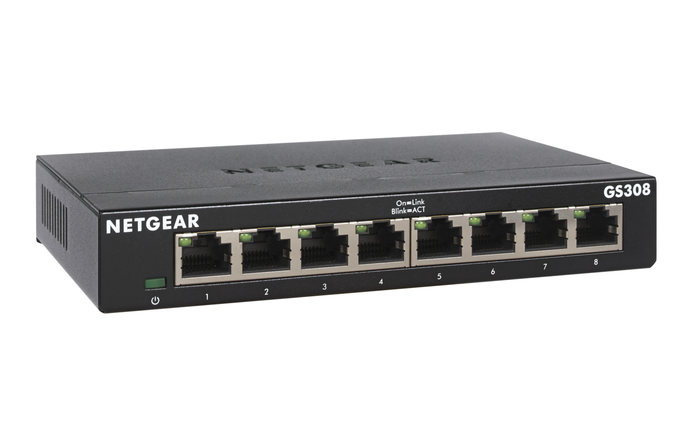 Netgear GS308v3 - Switch - unmanaged - 8 x 10/100/1000, Ansicht 3