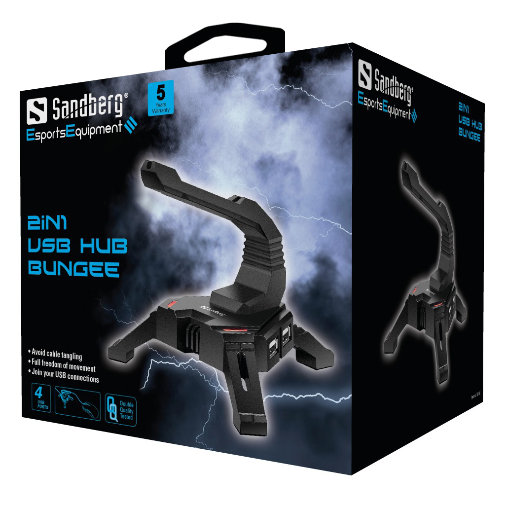 SANDBERG 2in1 USB Hub Bungee - Hub - 4 x USB 2.0, Ansicht 3