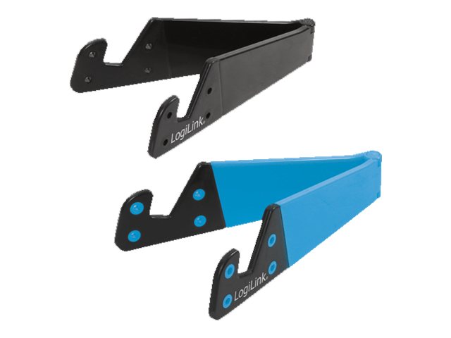 LogiLink Schreibtischständer für Tablet - Schwarz, Blau (Packung mit 2)