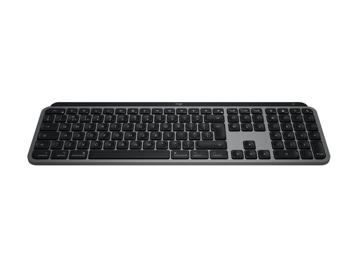 Logitech Master Series MX Keys S for Mac - Tastatur - full size - hinterleuchtet - kabellos - Bluetooth LE - QWERTY - Nordisch (DänischFinnischNorwegischSchwedisch)