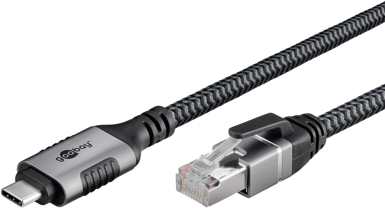 Goobay Ethernet-Kabel USB-C auf RJ45 1 m - verbindet Router Modem oder Netzwerk-Switch, Ansicht 2