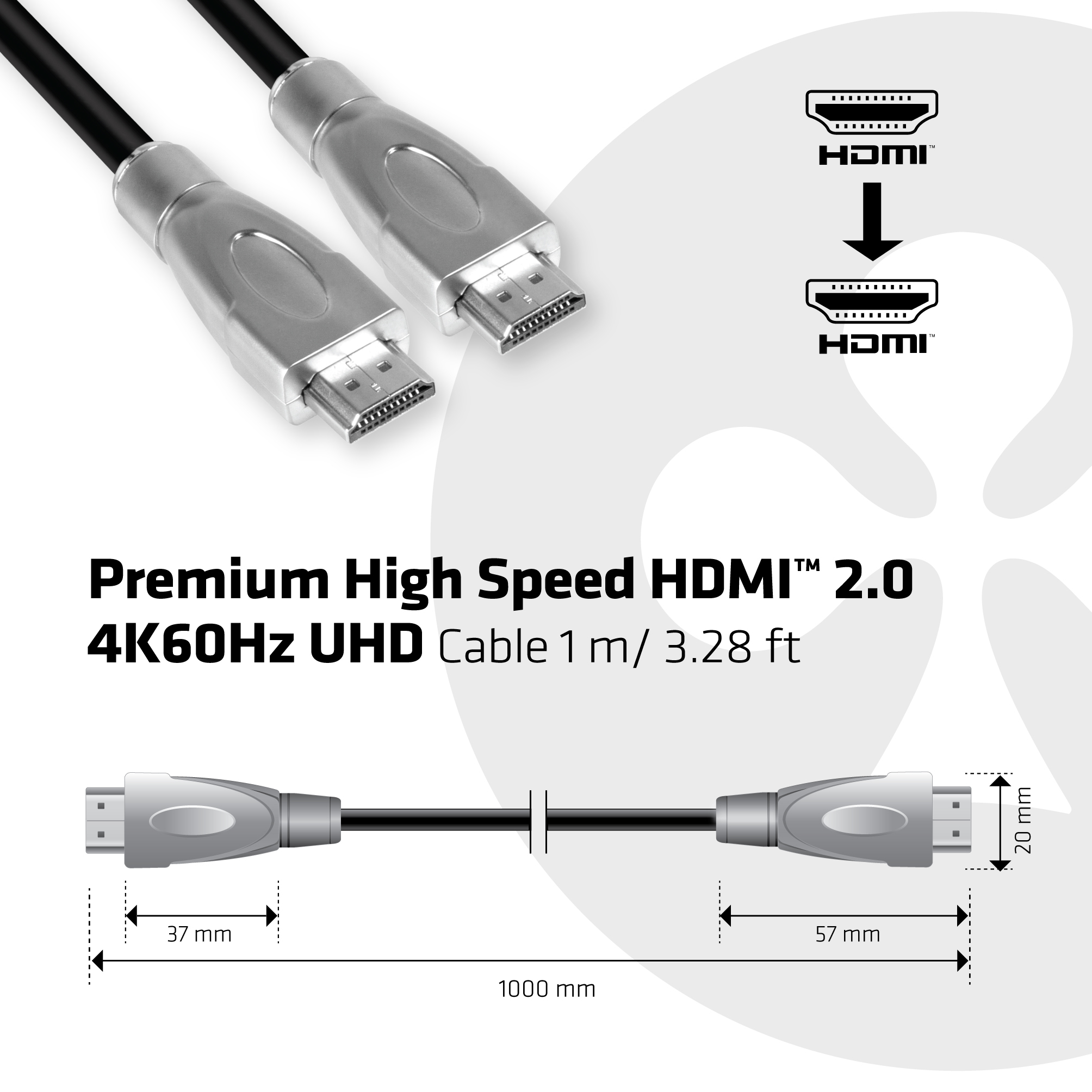 Club 3D CAC-1311 - HDMI-Kabel - HDMI (M) bis HDMI (M), Ansicht 4