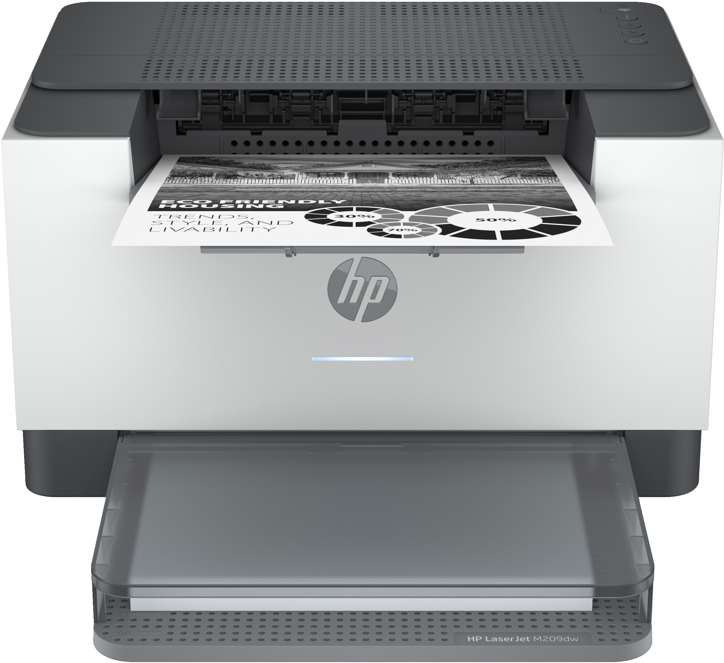 HP LaserJet LaserJetM209dw - Schwarzweiß - Drucker für Home und Home Office - Drucken - Beidseitiger Druck; Kompakte Größe; Energieeffizient; Dual-Band Wi-Fi - Laser - 600 x 600 DPI - A4 - 29 Seiten pro Minute - Doppelseitiger Druck - Weiß