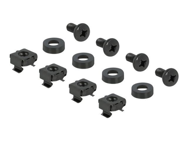 Delock Kabelführungsplatte für Schaltschrank - Schwarz - 1U - 48.3 cm (19)