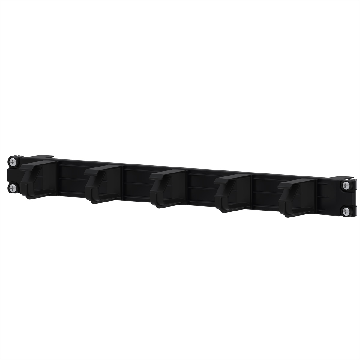 APRA apraNET - Kabelführungsplatte für Schaltschrank - Schwarz, RAL 9005 - 1U - 48.3 cm (19), Ansicht 2