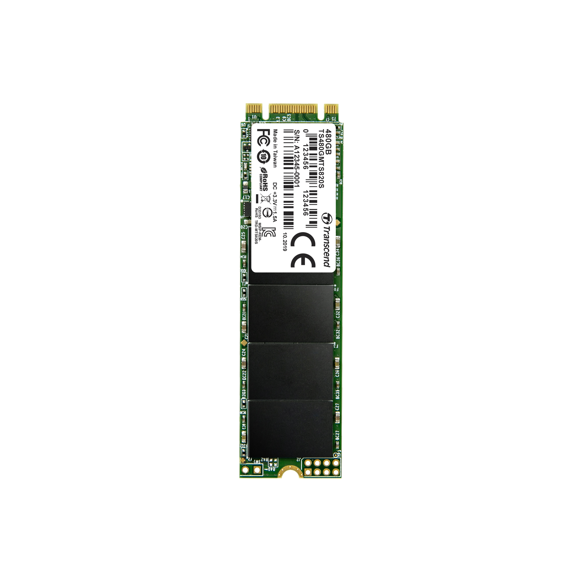 Transcend MTS820 - 480 GB SSD - intern - M.2 2280, Ansicht 2