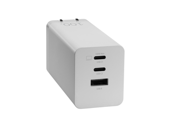 ASUS AC100-02 - Netzteil - GaN-Technologie - 100 Watt - 5 A - Apple Fast Charge Fast Charge PD 3.0 QC 4.0 - 3 Ausgabeanschlussstellen (USB 2 x USB-C)