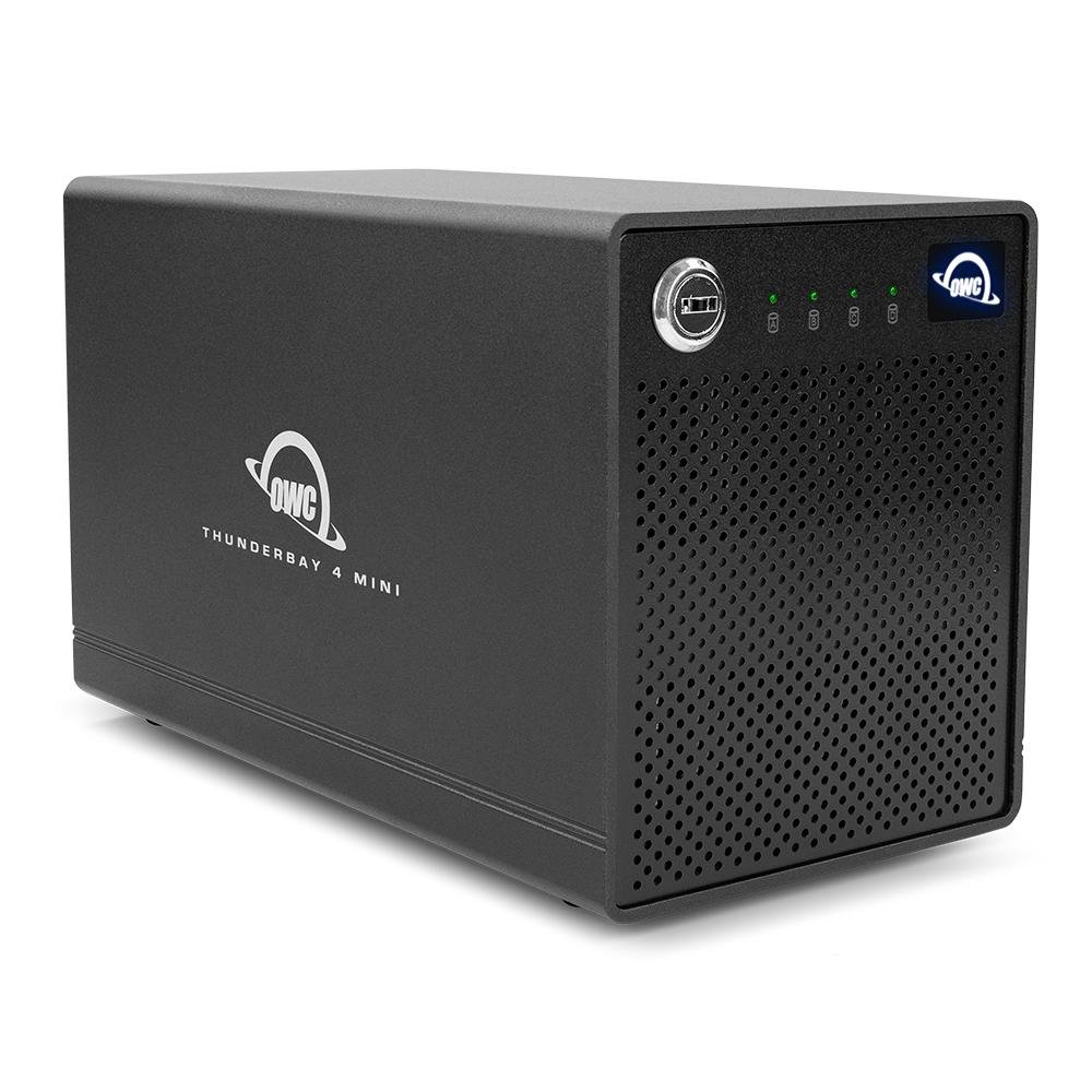 OWC ThunderBay 4 mini - HDD-Gehäuse - 2.5 - SATA - Serial ATA II - Serial ATA III - 40 Gbit/s - USB Anschluss - Schwarz, Ansicht 4