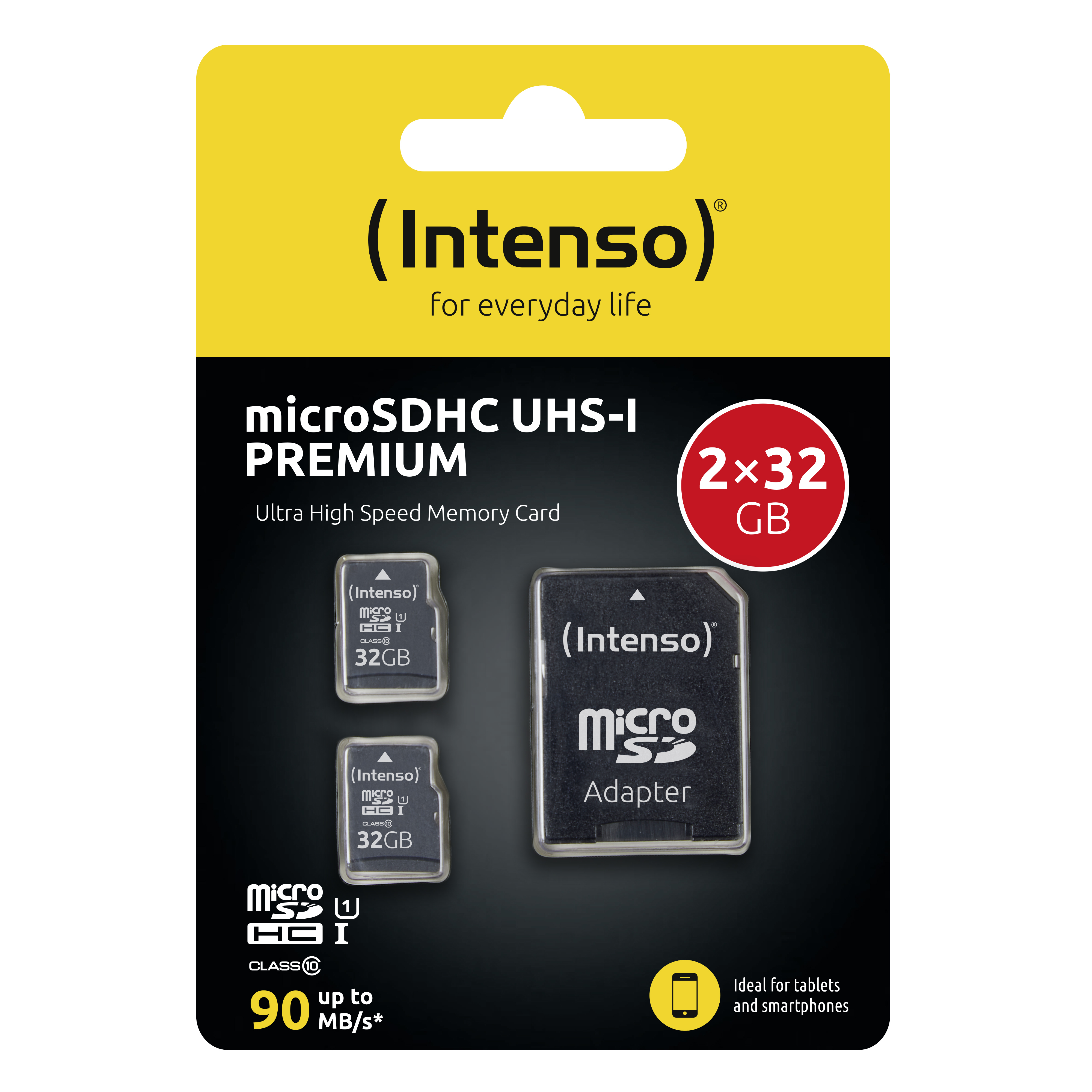 Intenso Doppelpack microSDHC 32GB UHS-I Premium inkl. SD-Adapter - High Capacity SD (MicroSDHC) - 32 GB, Ansicht 2