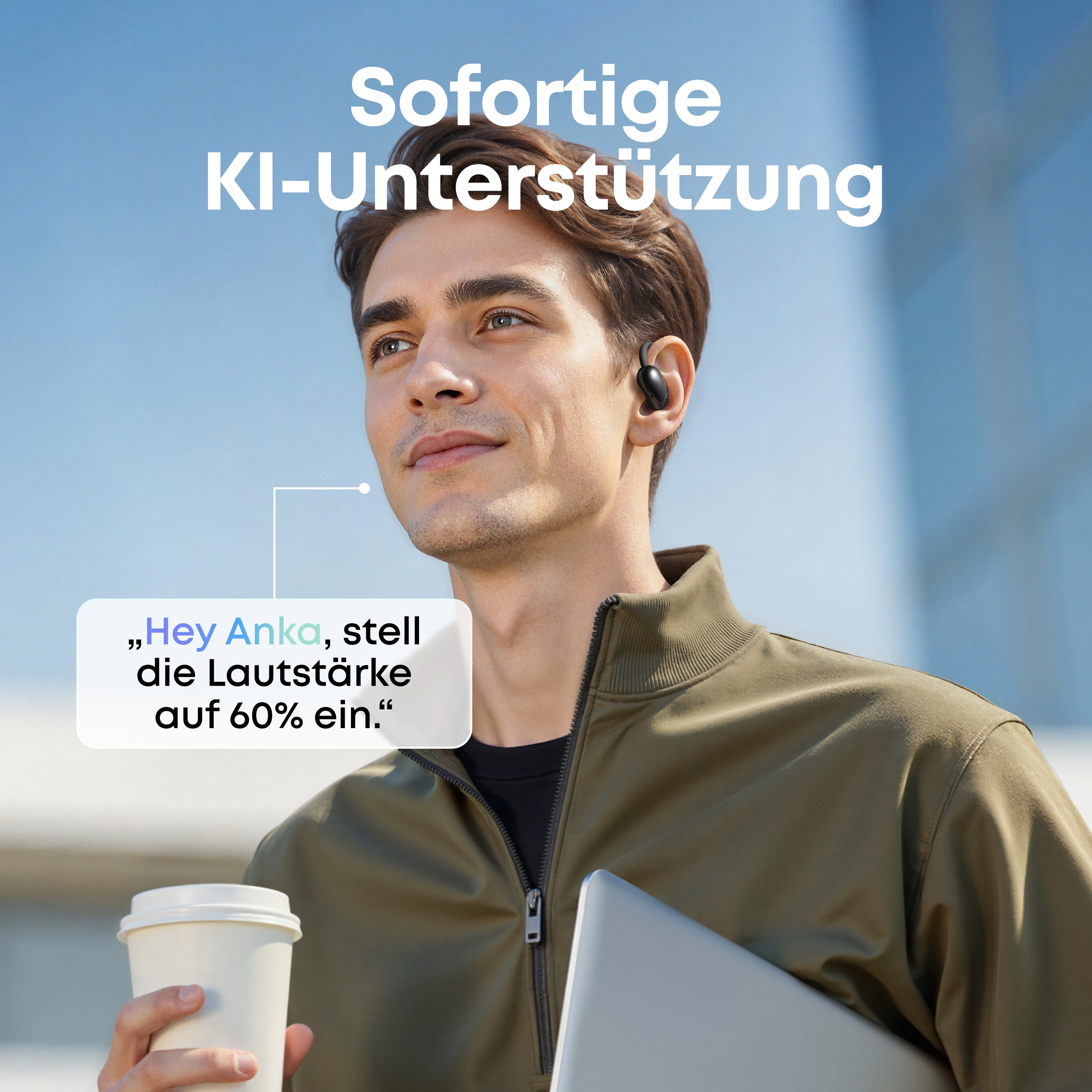 Anker Innovations Soundcore AeroFit 2 AI black Open-Ear-Kopfhörer 35 Stunden Wiedergabezeit IP55 inkl. - Kopfhörer, Ansicht 4