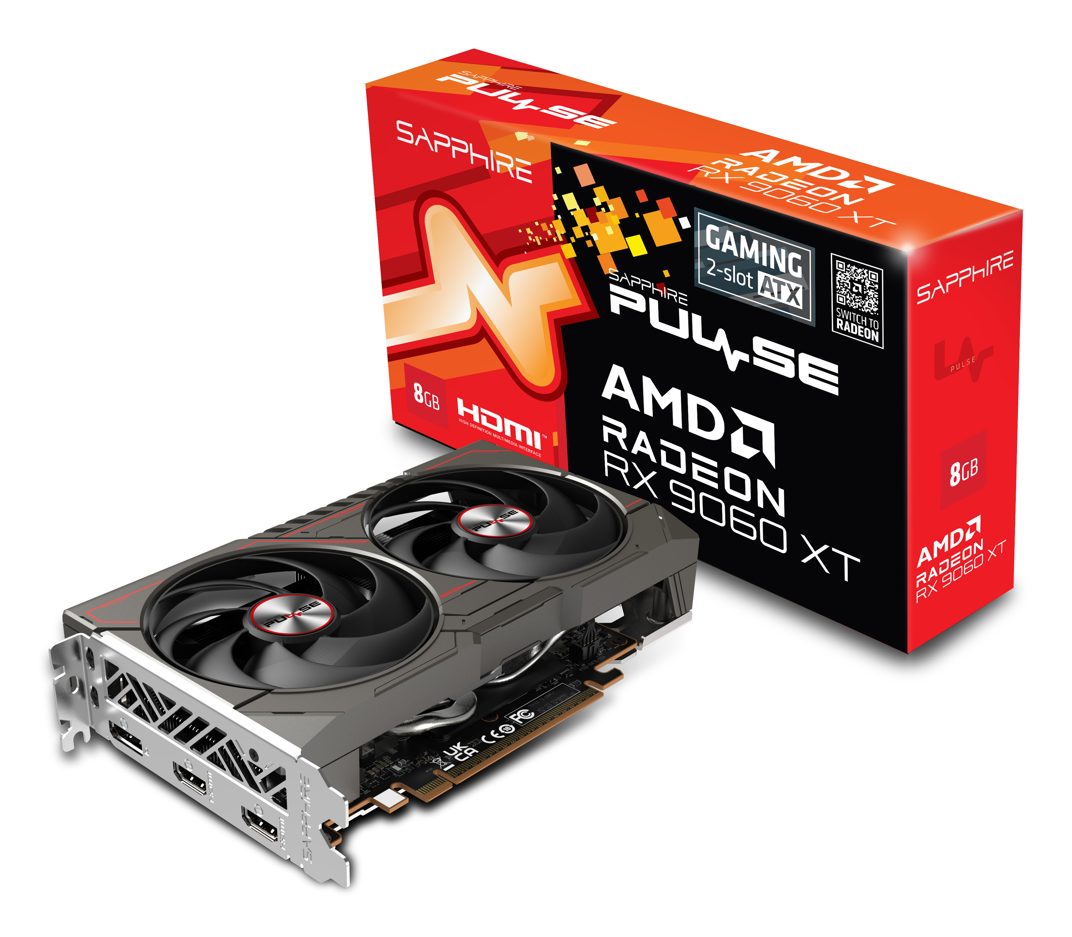 Sapphire RX 9060 XT Pulse Gaming GDDR6 - PCI - 8.192 MB, Ansicht 3