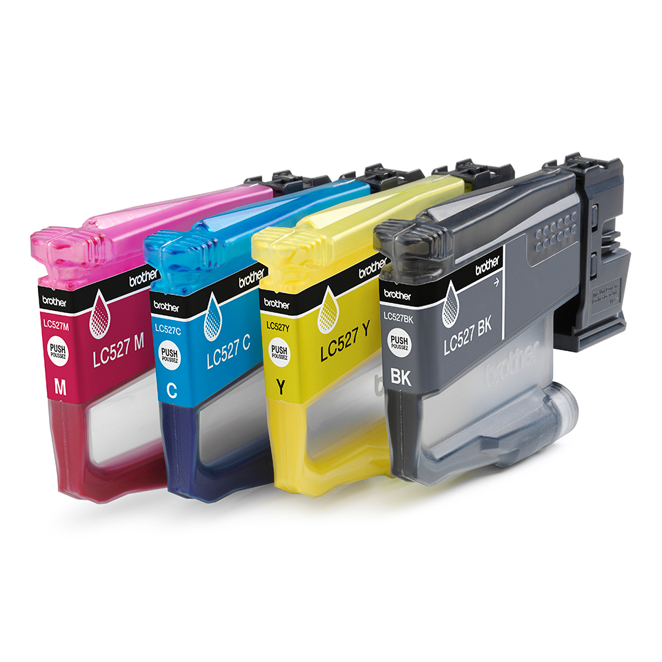Brother LC527 Value Pack - 4er-Pack - Schwarz, Gelb, Cyan, Magenta, Ansicht 4