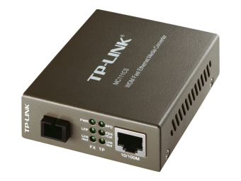 TP-LINK MC111CS - Medienkonverter - 100Mb LAN - 10Base-T 100Base-FX 100Base-TX - RJ-45  SC Single-Modus - bis zu 20 km - 1550 (TX)