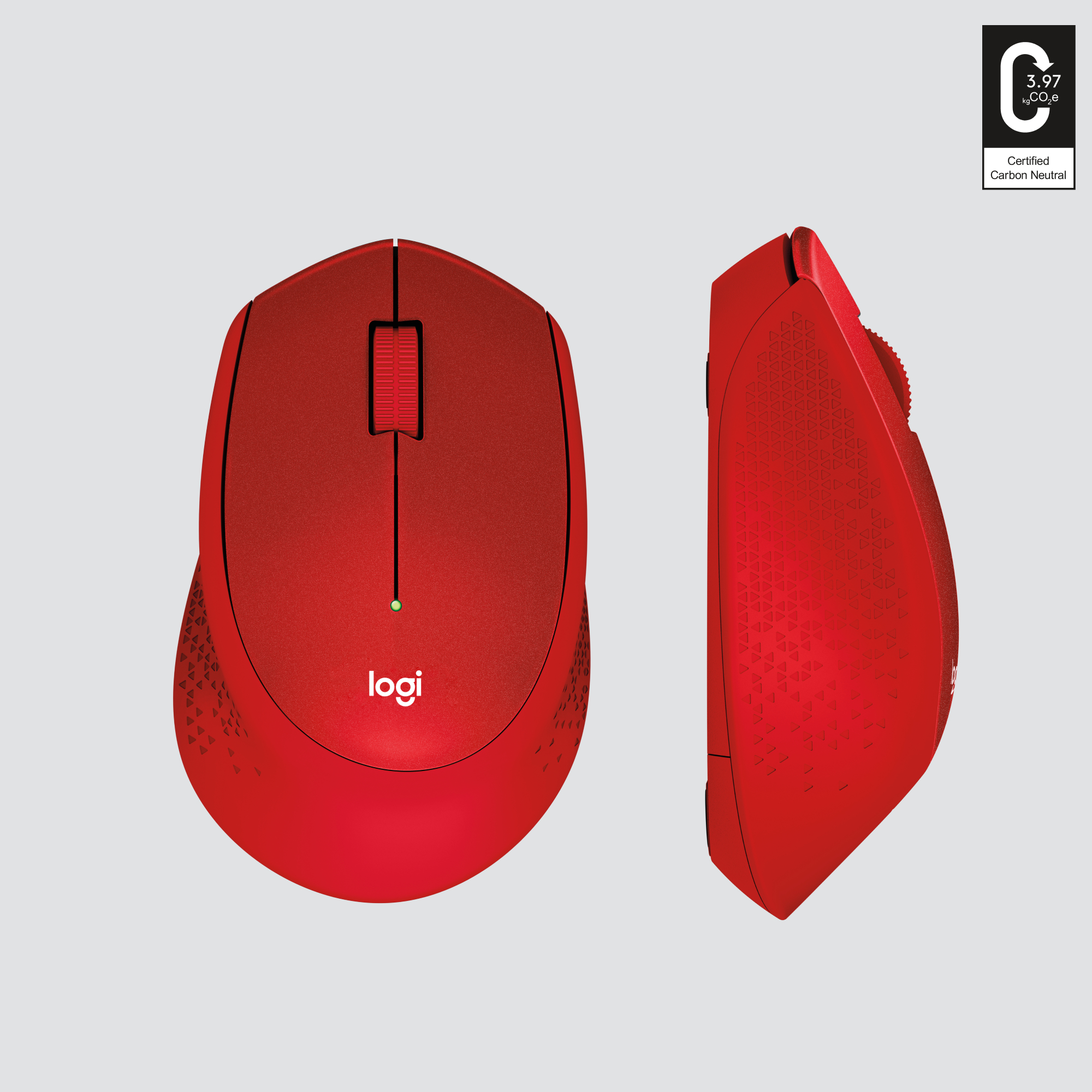 Logitech M330 SILENT PLUS - Maus - 3 Tasten - kabellos - 2.4 GHz - kabelloser Empfänger (USB) - Rot, Ansicht 2