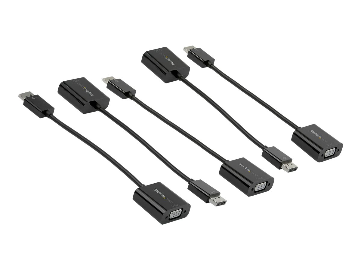 StarTech.com 5 Stück DisplayPort auf VGA Adapter - DisplayPort 1.2 auf VGA Aktiv Adapter - Digital DP auf Analog VGA Video Konverter Dongle - DP Stecker auf VGA Buchse Monitor Adapter (DP2VGA3X5)
