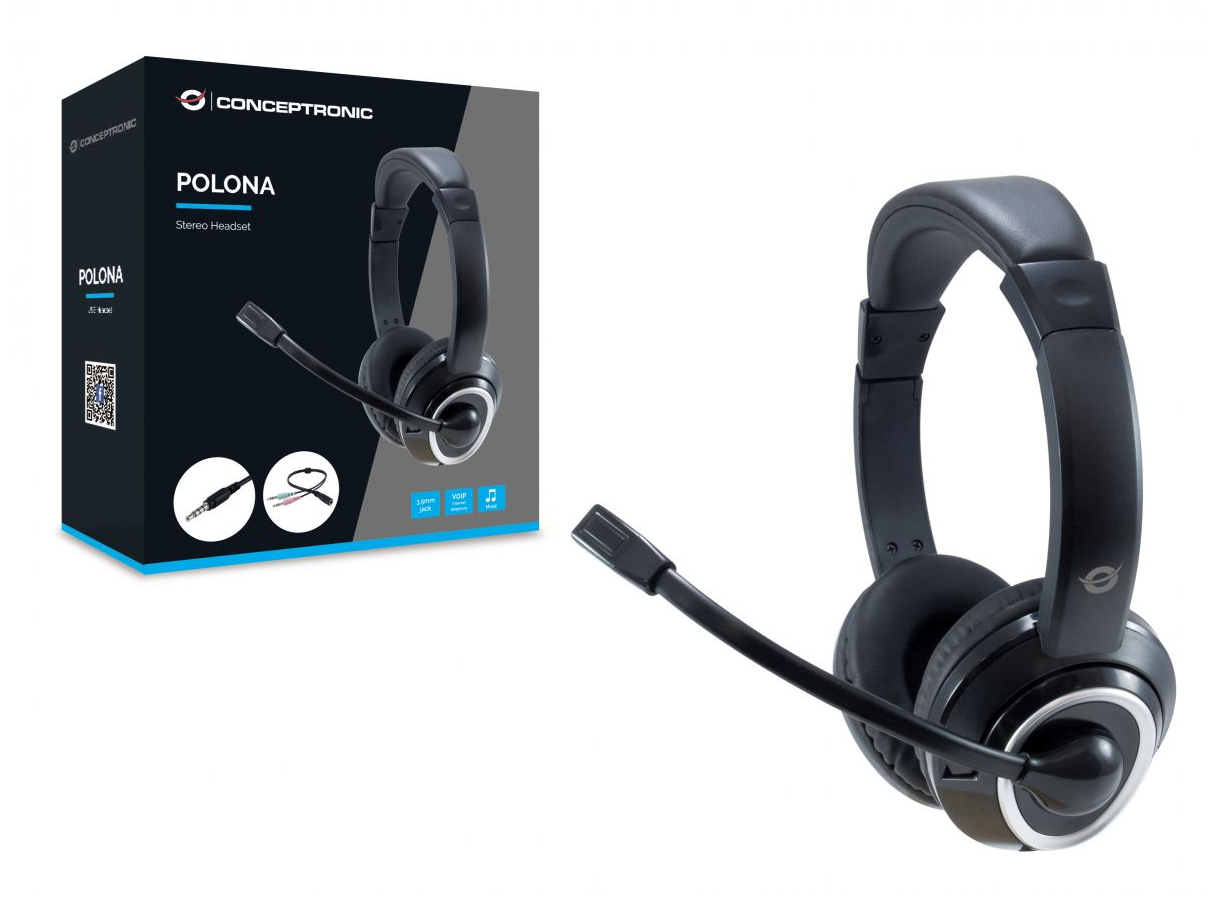Conceptronic POLONA02BA - Headset - On-Ear - kabelgebunden, Ansicht 2