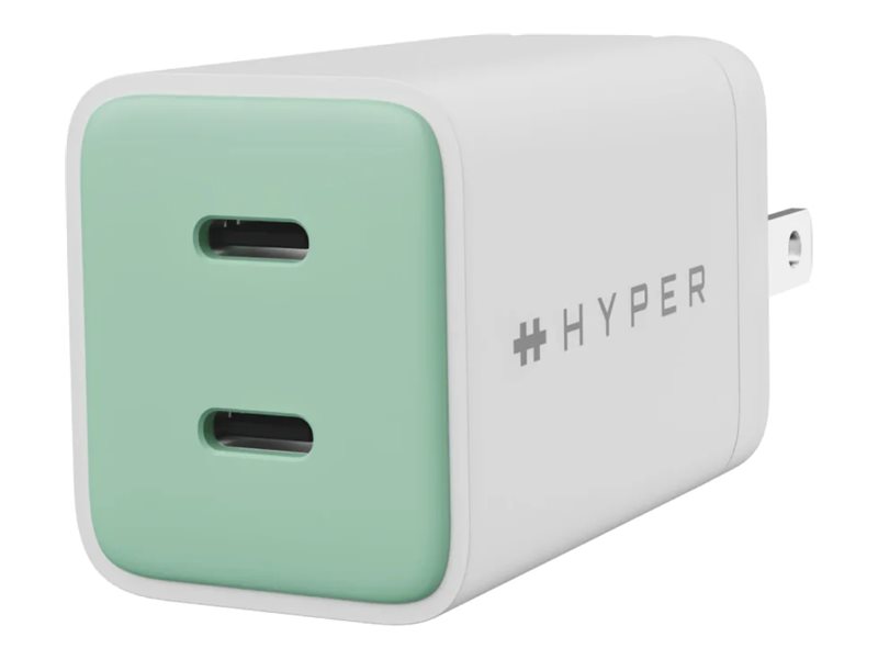 Targus HyperJuice - Netzteil - GaN - 45 watt - 2 Ausgabeanschlussstellen (2 x USB-C)