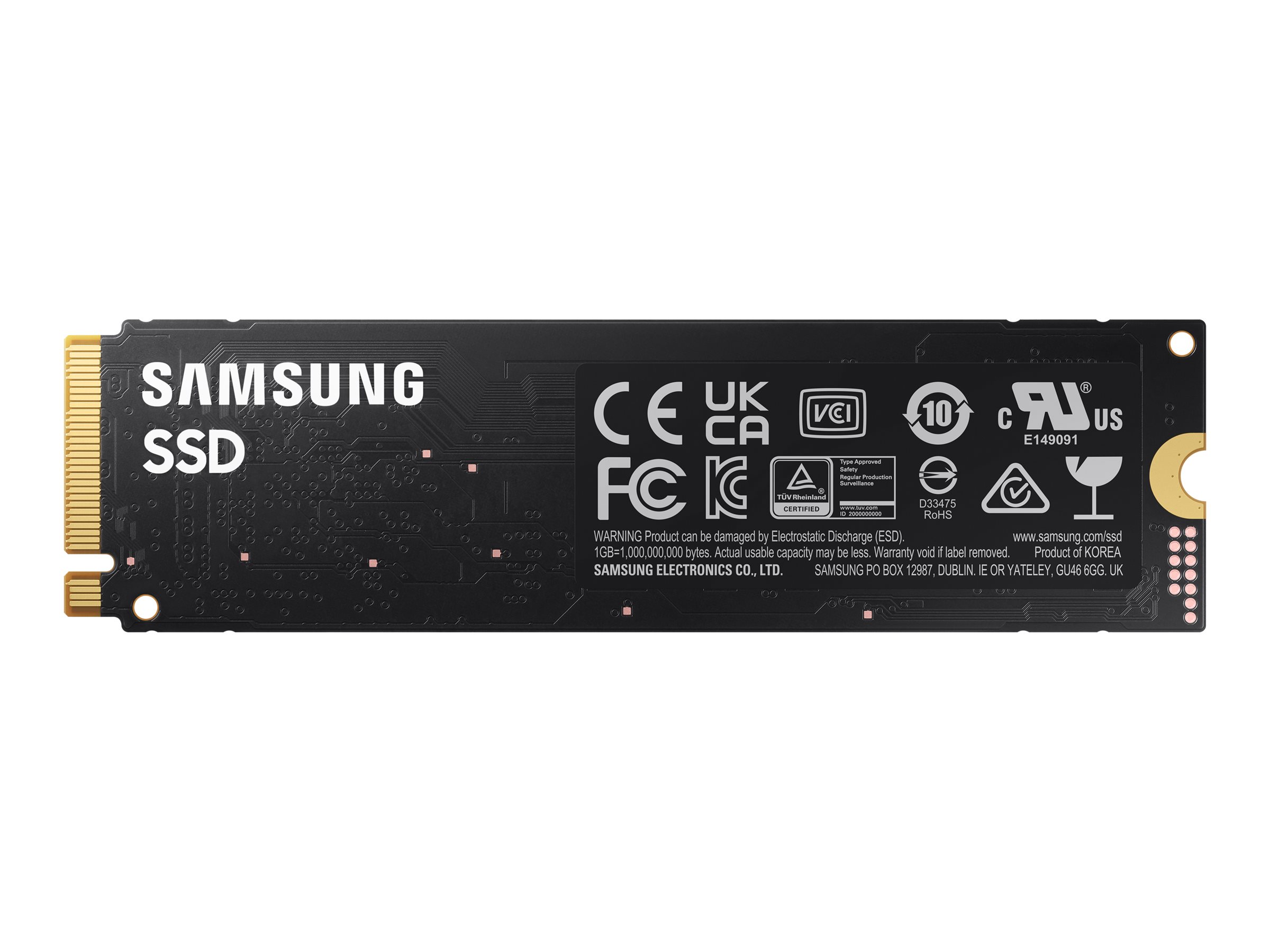 Samsung 980 MZ-V8V1T0BW - SSD - verschlüsselt - 1 TB - intern - M.2 2280 - PCIe 3.0 x4 (NVMe), Ansicht 3