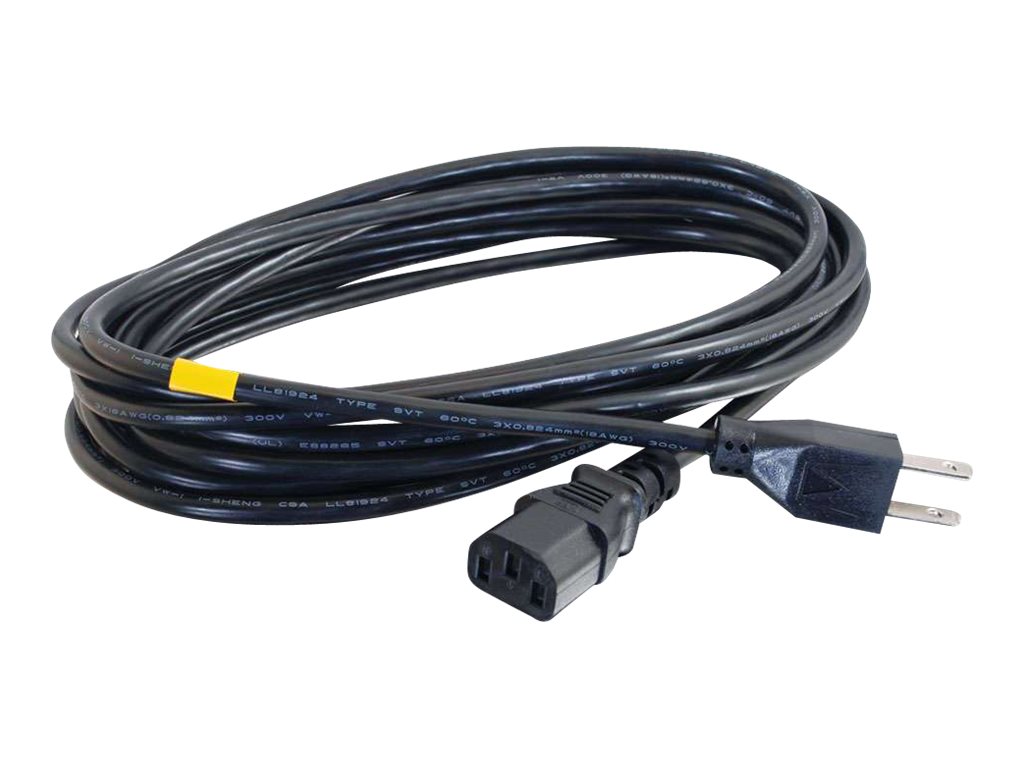 C2G 18 AWG North American Power Cord - Stromkabel - power IEC 60320 C13 zu NEMA 5-15P (M)