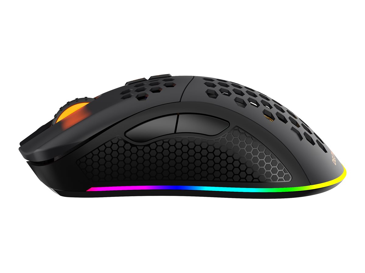 Deltaco GAM-120 - rechts - Optisch - RF Wireless + USB Type-A - 6400 DPI - Schwarz, Ansicht 3