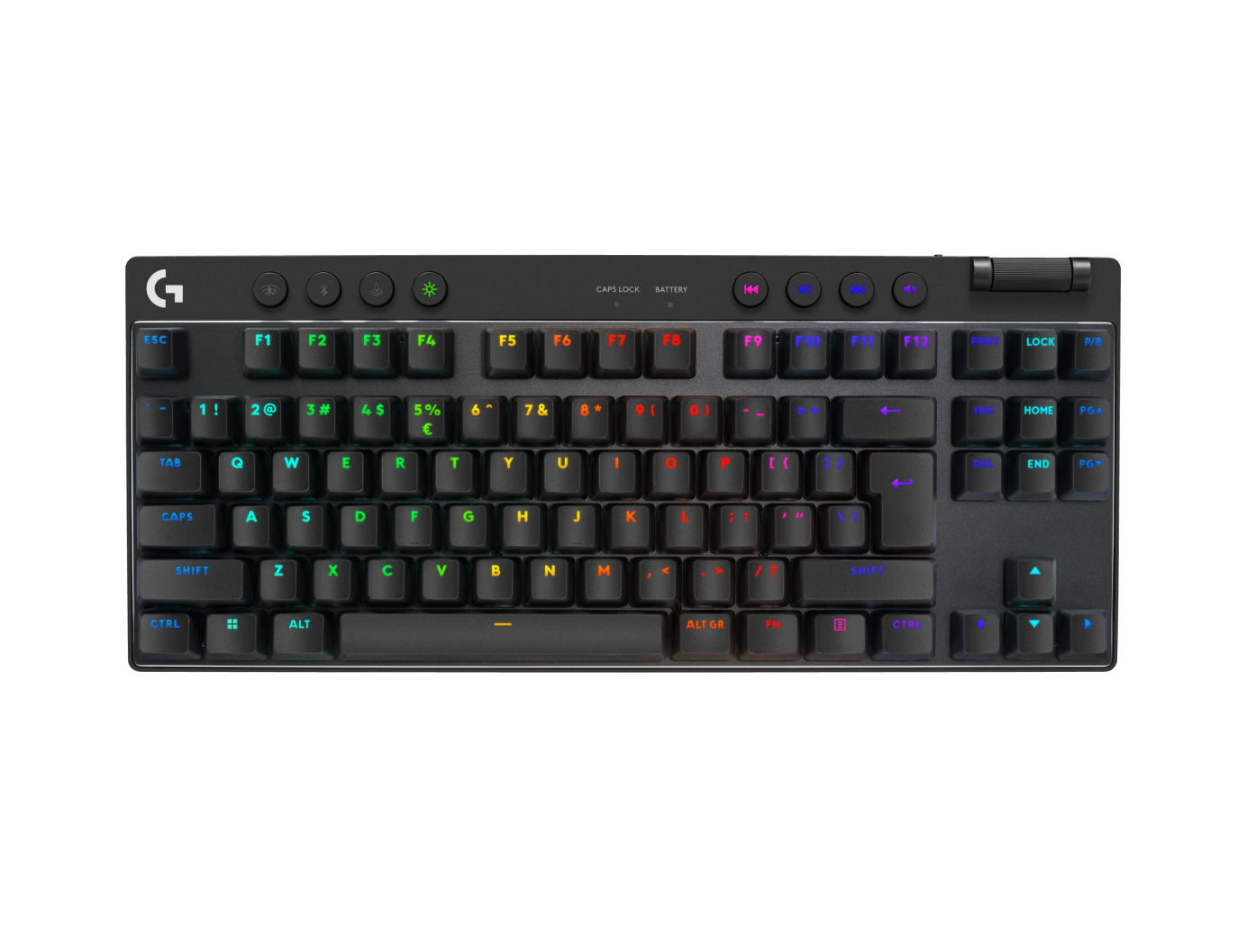 Logitech G PRO X TKL - Tastatur - Gaming - Hintergrundbeleuchtung - TL: US, QWERTY - Schwarz, Ansicht 2