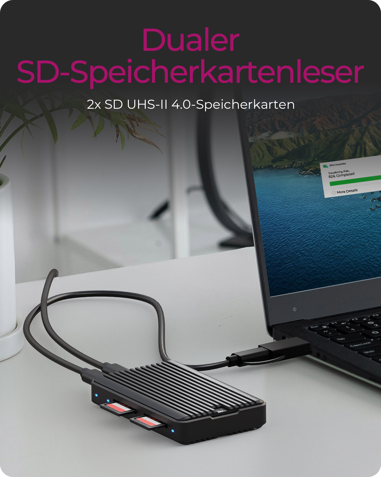 ICY BOX IB-CR602M-C31 - Kartenleser (SD 4.0 UHS-II), Ansicht 4
