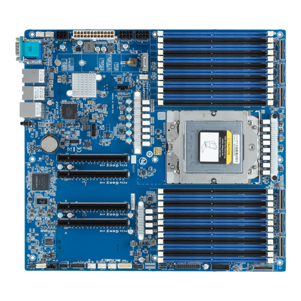 Gigabyte MZ33-AR0 - 1.0 - Motherboard - E-ATX EPYC 9004 Series - LGA6096 Socket, Ansicht 3