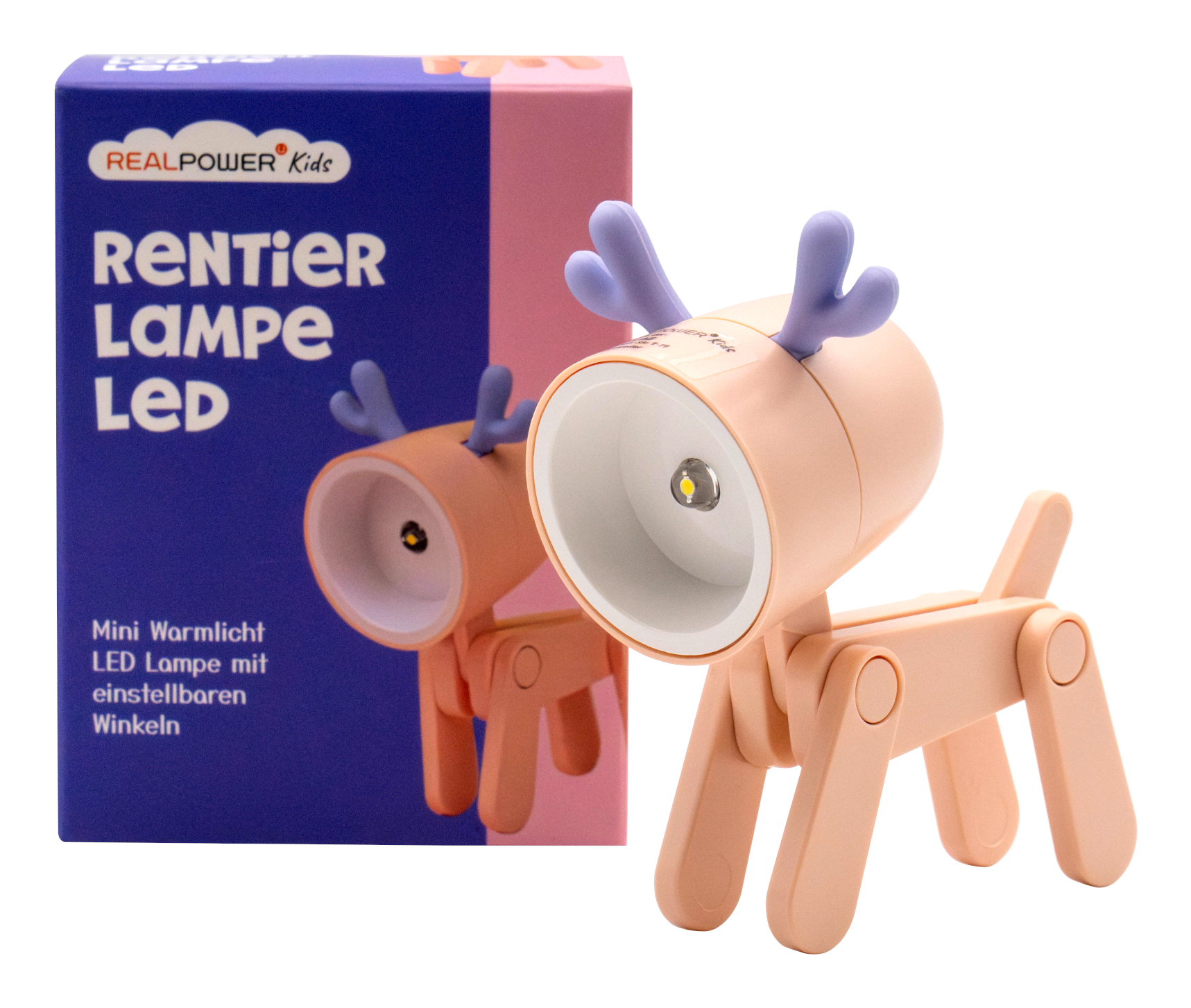 RealPower LED-Tier Taschenlampe Pink deer, Ansicht 2