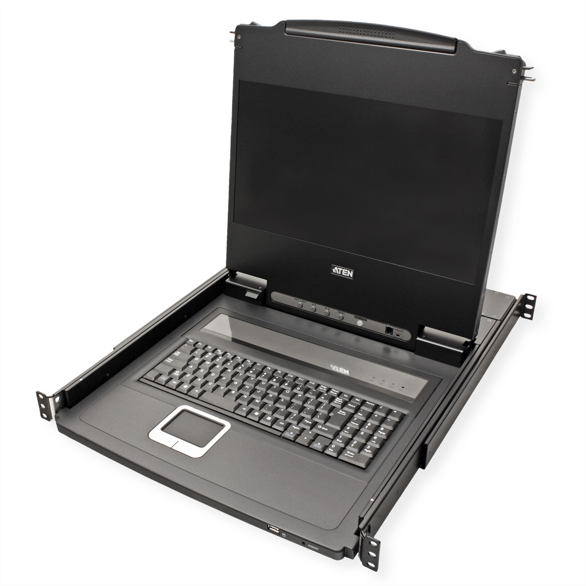 ATEN Single Rail 17.3i Widescreen Full HD LCD Console with USB Peripheral Support and - KVM-Konsole - DVI