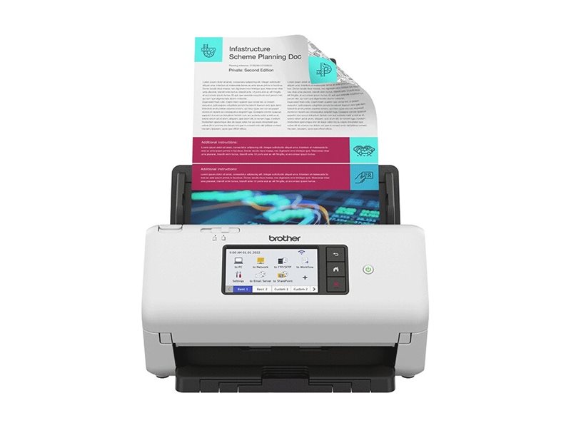 Brother ADS-4700W - Dokumentenscanner - Dual-CIS - Duplex - A4 - 600 dpi x 600 dpi - bis zu 40 Seiten/Min. (einfarbig)