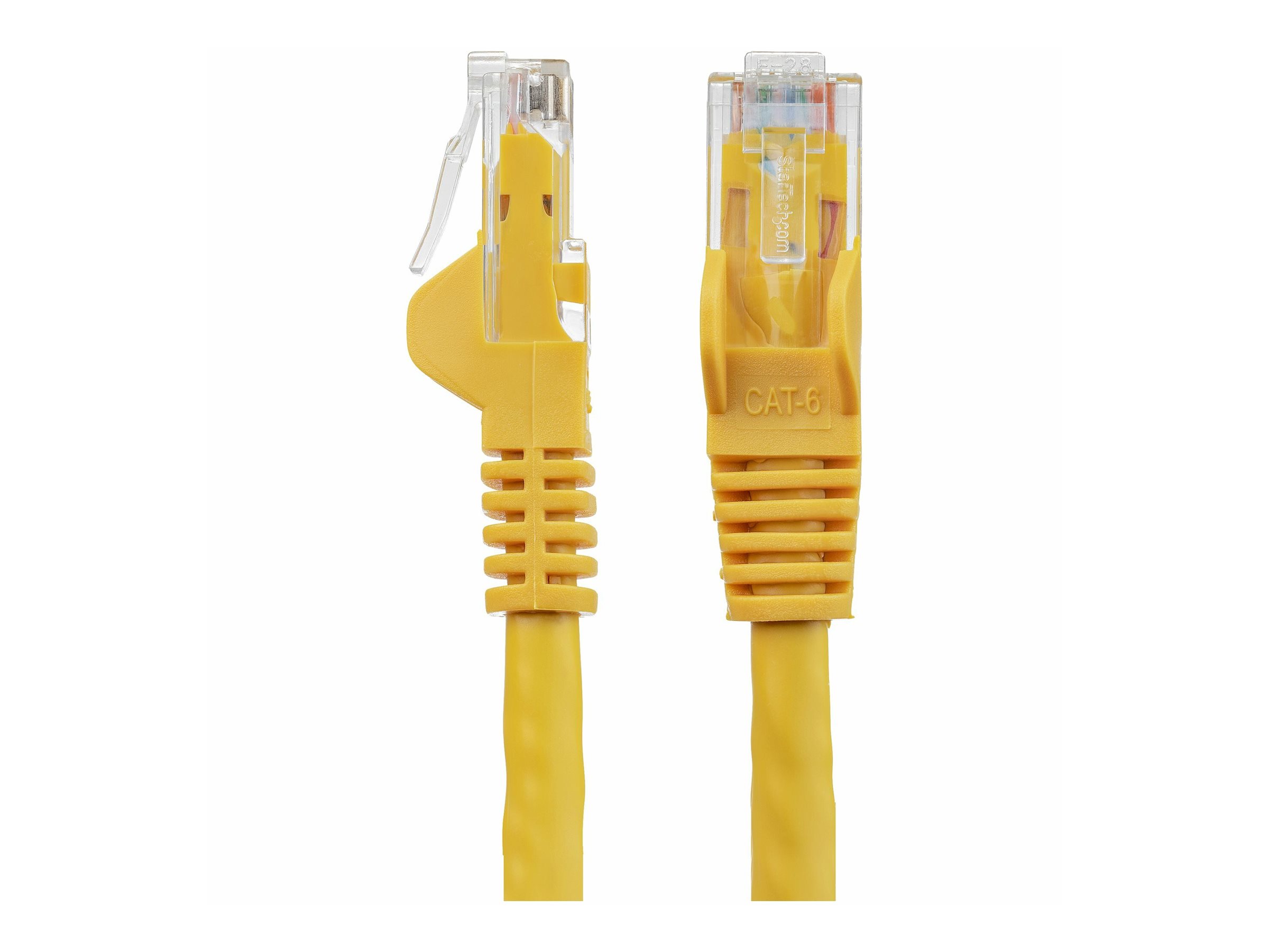 StarTech.com 7.5m CAT6 Ethernet Cable, 10 Gigabit Snagless RJ45 650MHz 100W PoE Patch Cord, CAT 6 10GbE UTP Network Cable w/Strain Relief, Yellow, Wiring is UL Certified/TIA - Category 6 - 24AWG (N6PATC750CMYL)