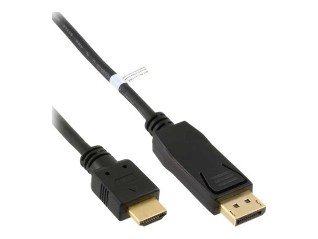 InLine - Adapterkabel - DisplayPort männlich zu HDMI männlich - 3 m - Schwarz