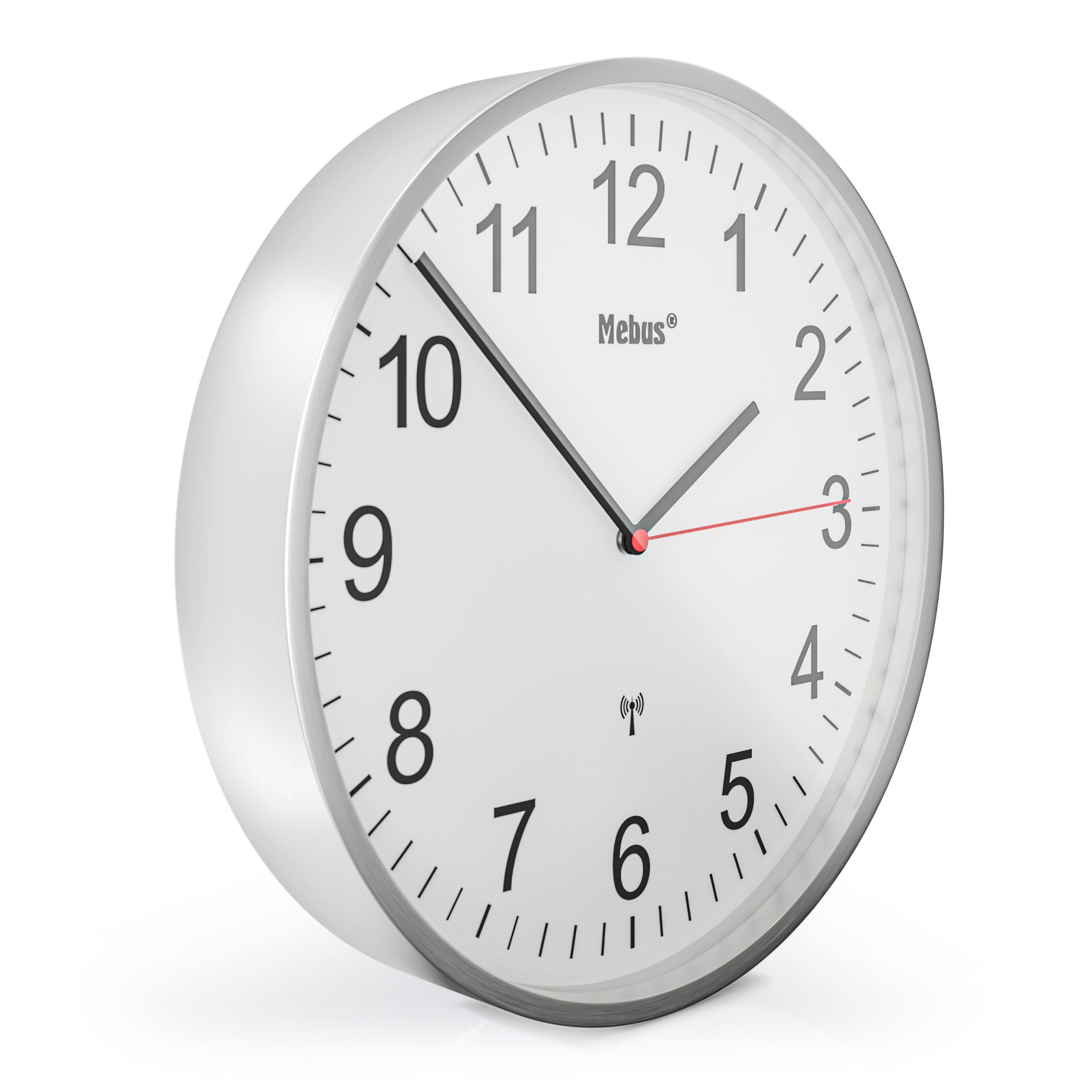 Mebus 19411 - Wand - Mechanische Uhr - Rund - Weiß - Metall - Modern, Ansicht 4