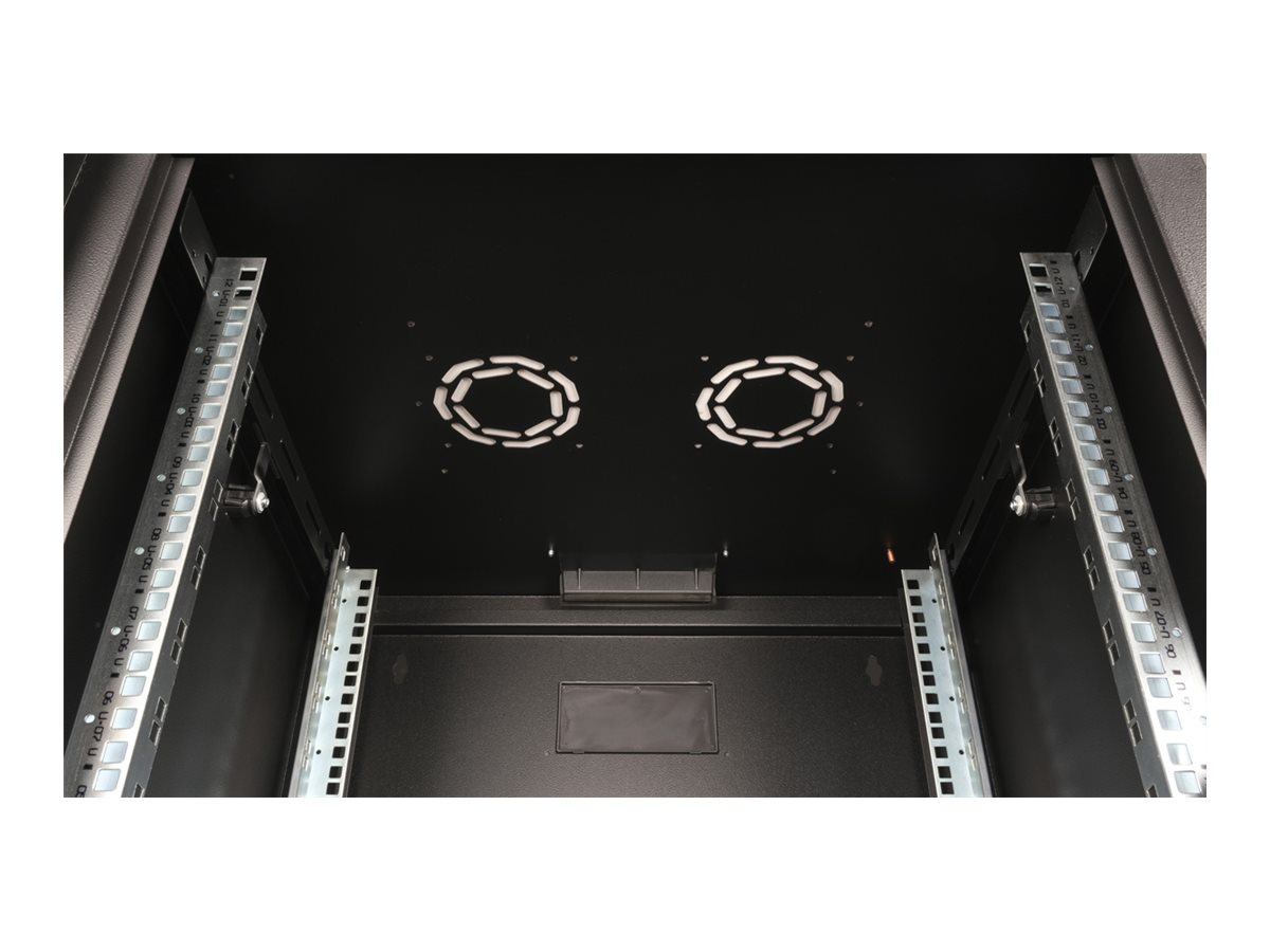 ROLINE 19 Zoll Wandgehäuse Pro 12 HE 600x600 BxT schwarz - Wandgehäuse, Ansicht 3