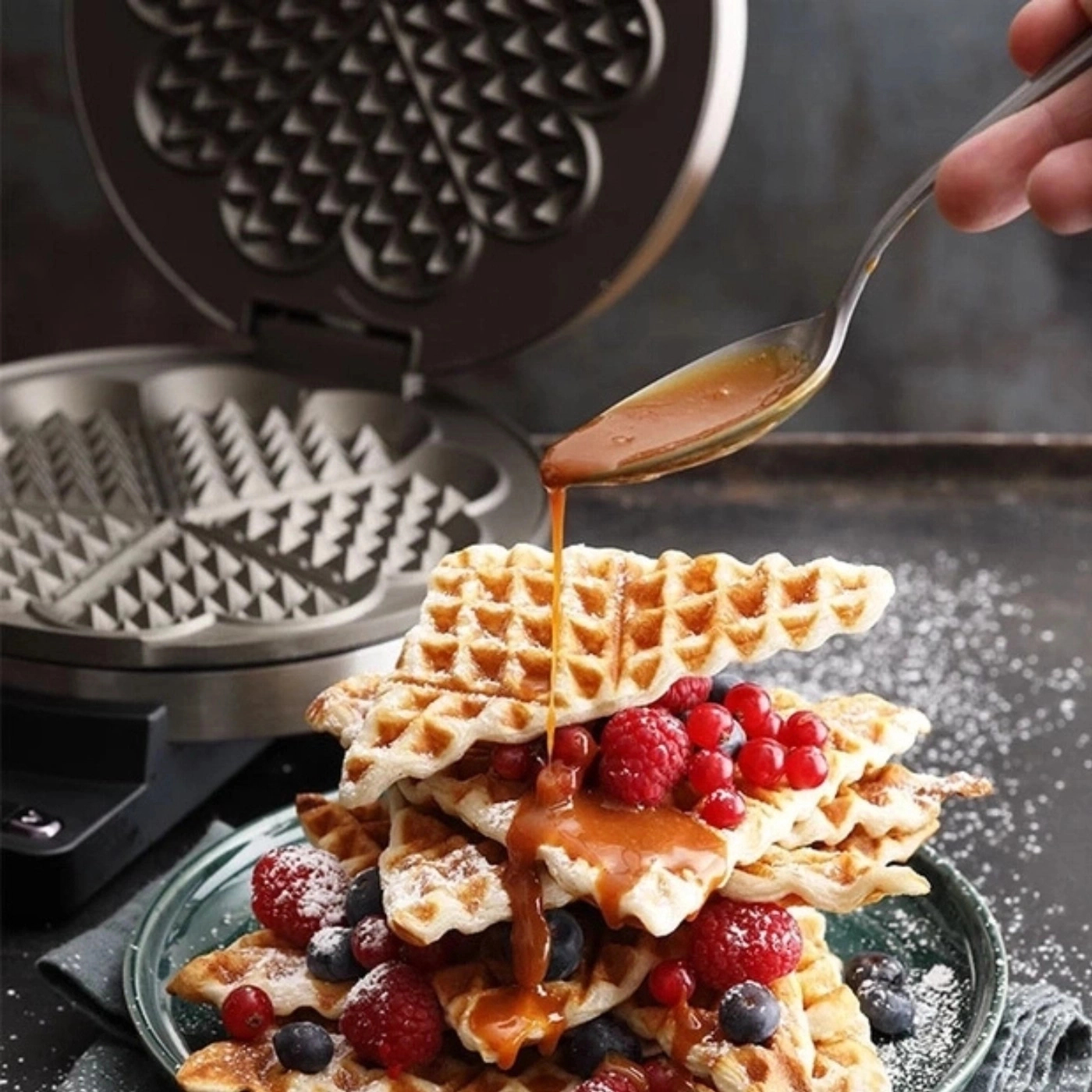 Graef WA 80 - Waffeleisen - 800 W - Edelstahl, Ansicht 2