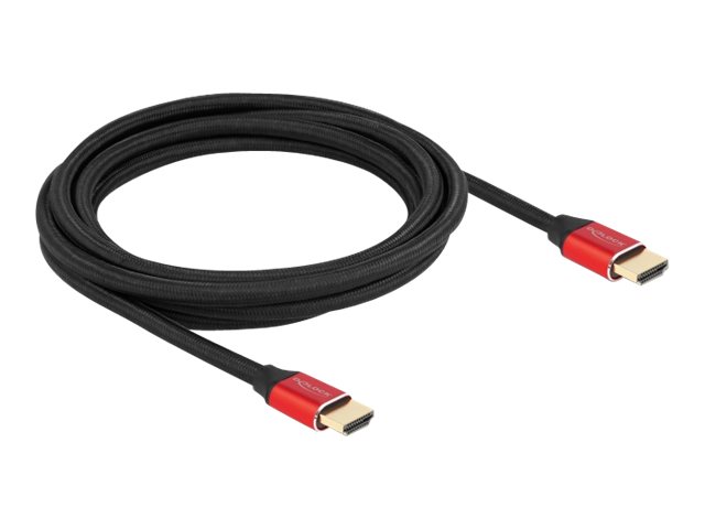 Delock Ultra High Speed HDMI Kabel 48 Gbps 8K 60 Hz rot 3 m zertifiziert